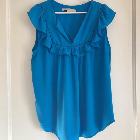 LOFT Tops - LOFT blouse with butterfly cap sleeves